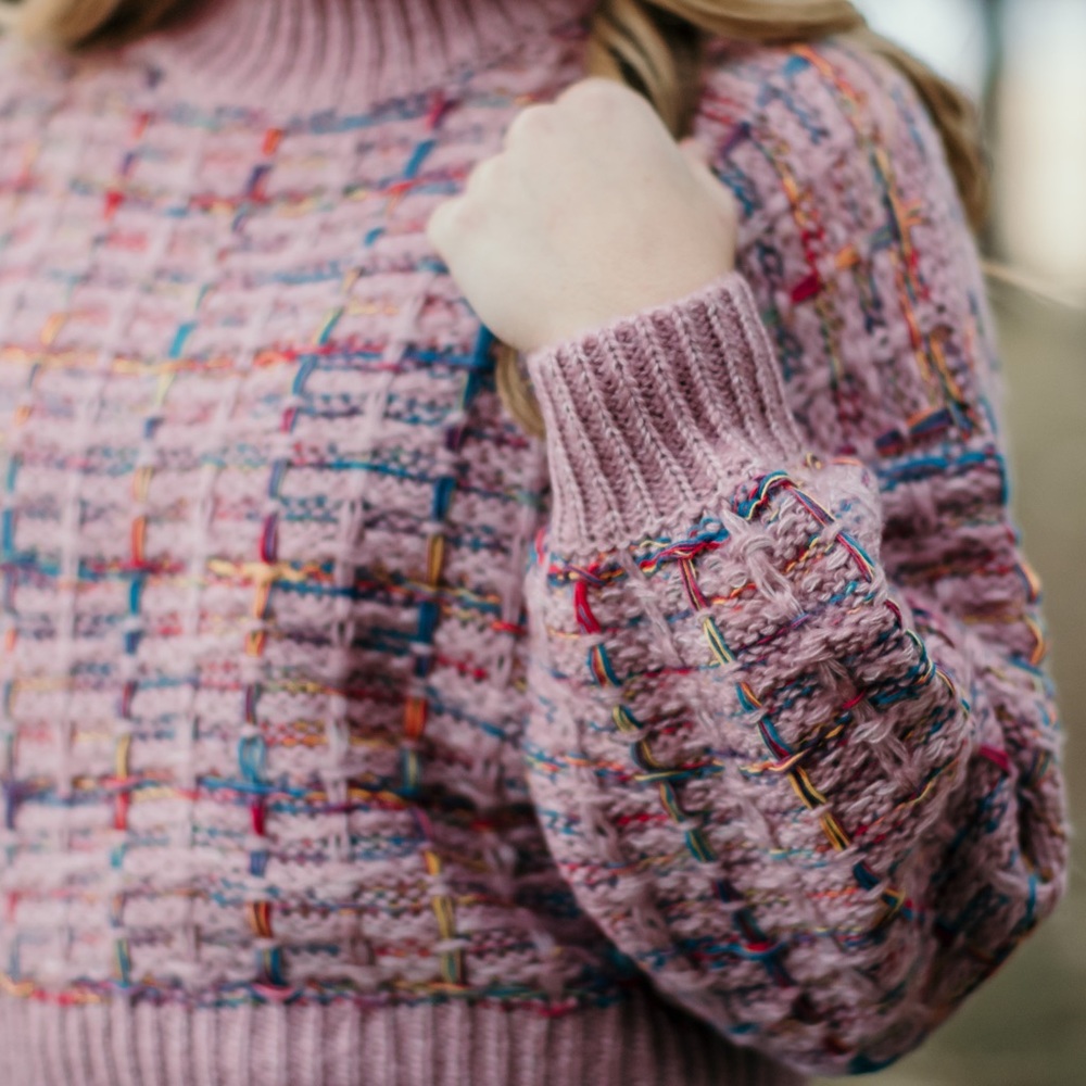 Light pink cropped sweater